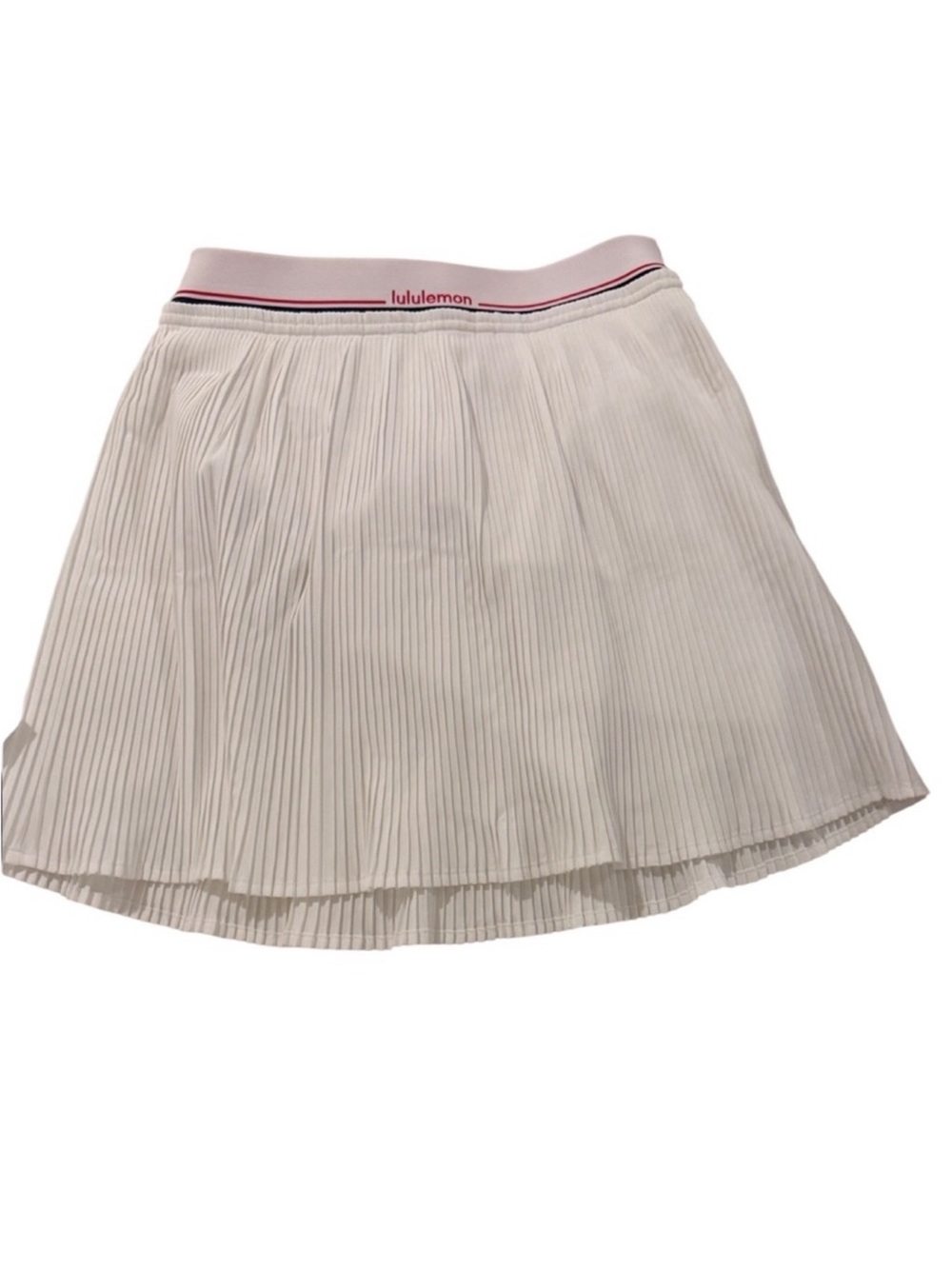 Lululemon Logo-Waist Micro-Pleat Mid-Rise Tennis Skirt Long White size XXS - Picture 8 of 11